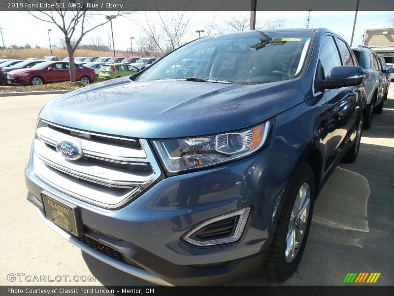 Blue / Ebony 2018 Ford Edge SEL AWD