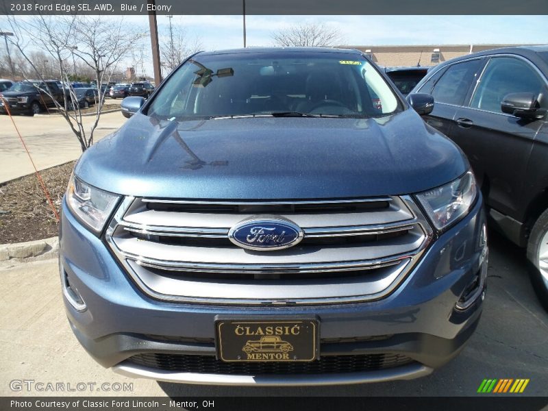 Blue / Ebony 2018 Ford Edge SEL AWD