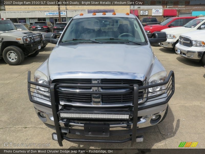 Bright Silver Metallic / Medium Slate Gray 2007 Dodge Ram 3500 SLT Quad Cab 4x4 Dually