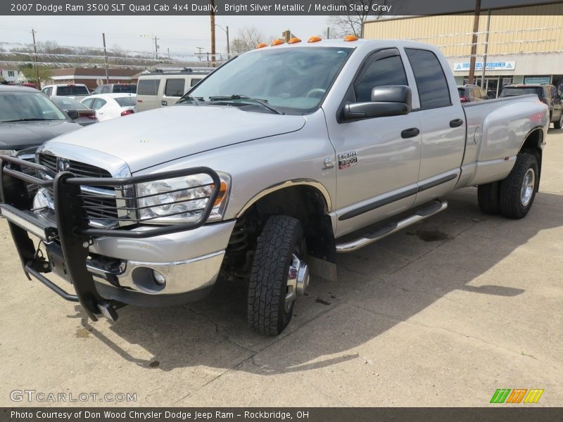 Bright Silver Metallic / Medium Slate Gray 2007 Dodge Ram 3500 SLT Quad Cab 4x4 Dually