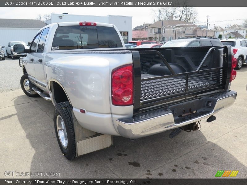 Bright Silver Metallic / Medium Slate Gray 2007 Dodge Ram 3500 SLT Quad Cab 4x4 Dually