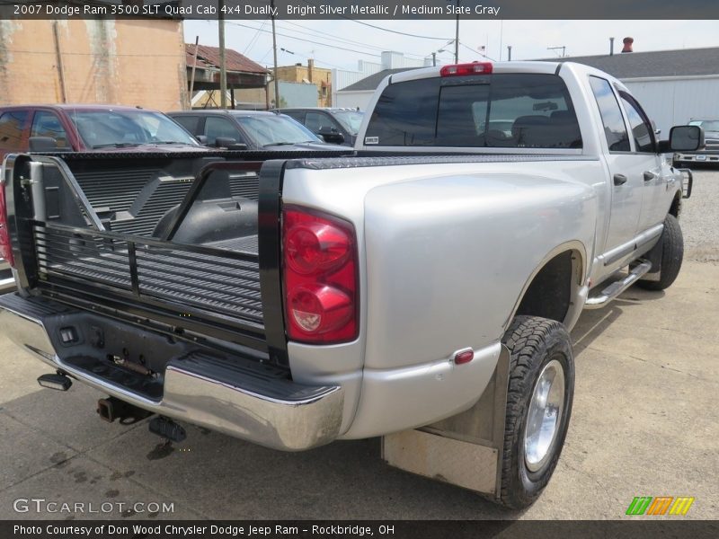 Bright Silver Metallic / Medium Slate Gray 2007 Dodge Ram 3500 SLT Quad Cab 4x4 Dually