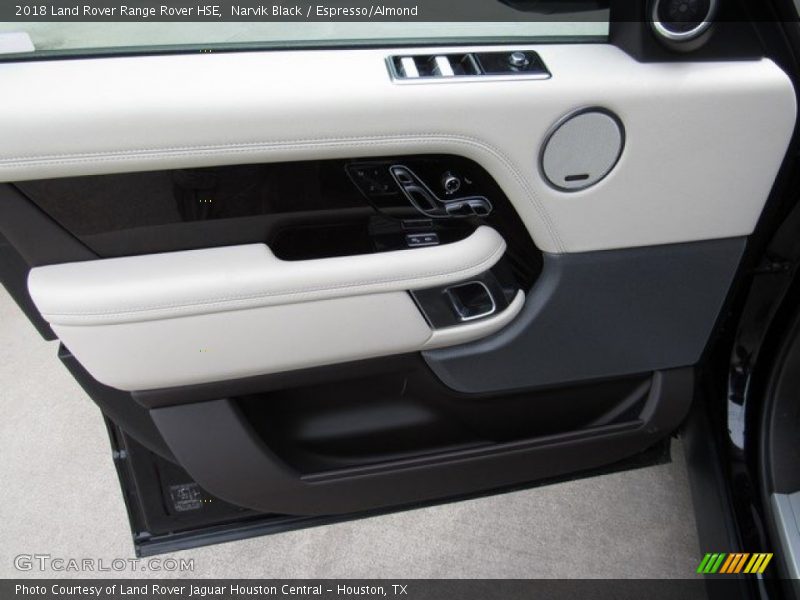 Narvik Black / Espresso/Almond 2018 Land Rover Range Rover HSE