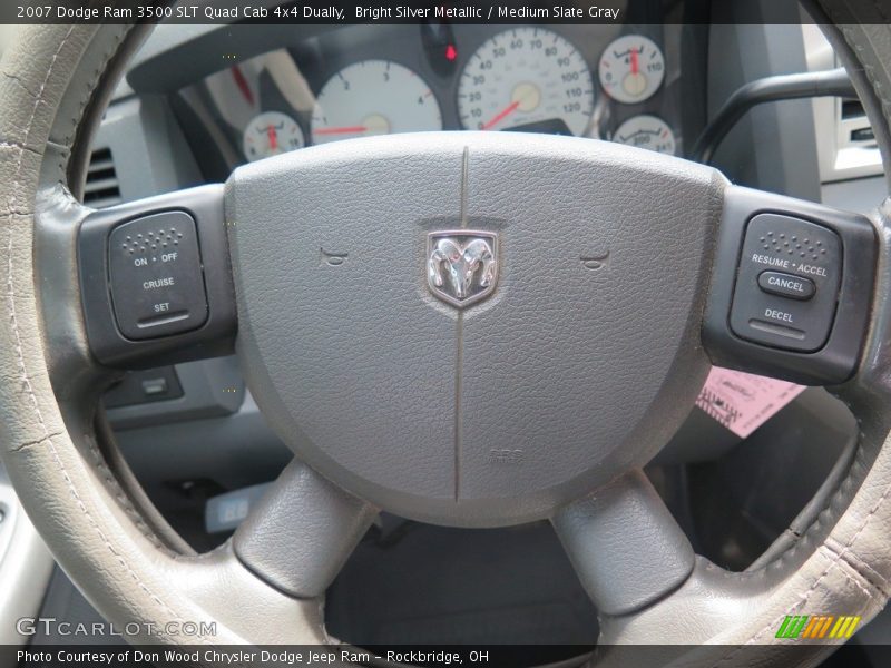 Bright Silver Metallic / Medium Slate Gray 2007 Dodge Ram 3500 SLT Quad Cab 4x4 Dually