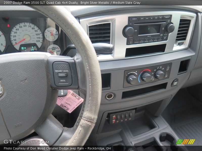 Bright Silver Metallic / Medium Slate Gray 2007 Dodge Ram 3500 SLT Quad Cab 4x4 Dually