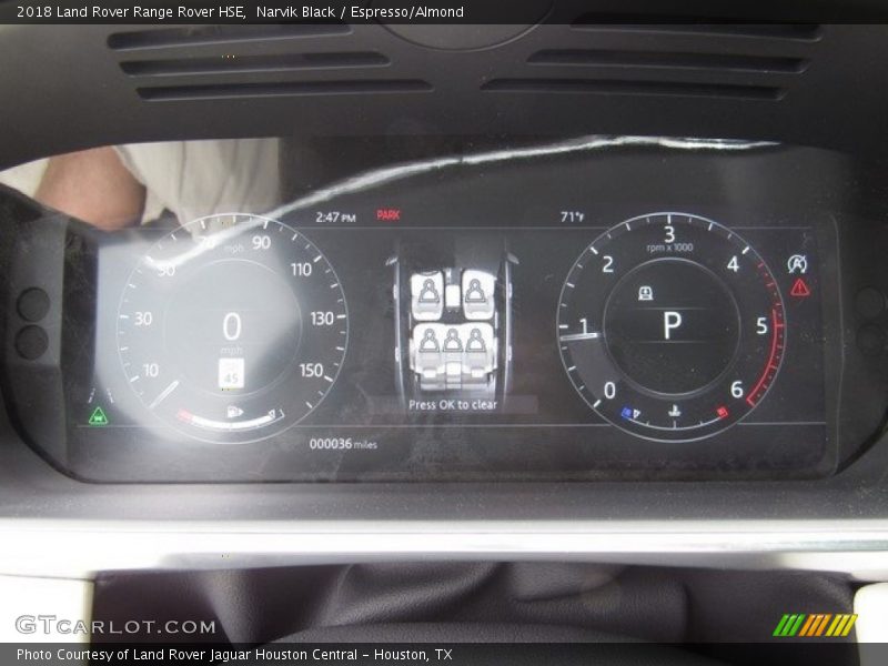 Narvik Black / Espresso/Almond 2018 Land Rover Range Rover HSE