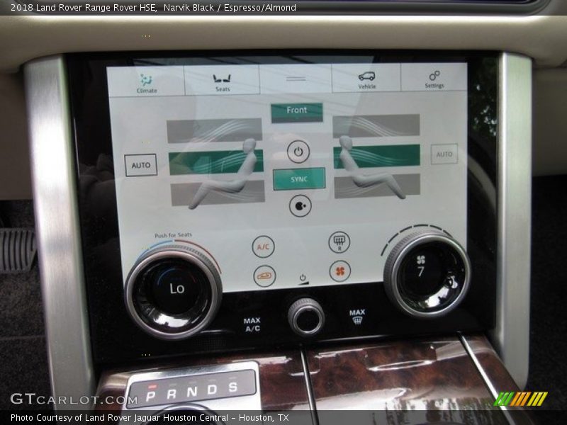 Narvik Black / Espresso/Almond 2018 Land Rover Range Rover HSE