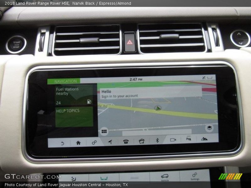 Narvik Black / Espresso/Almond 2018 Land Rover Range Rover HSE