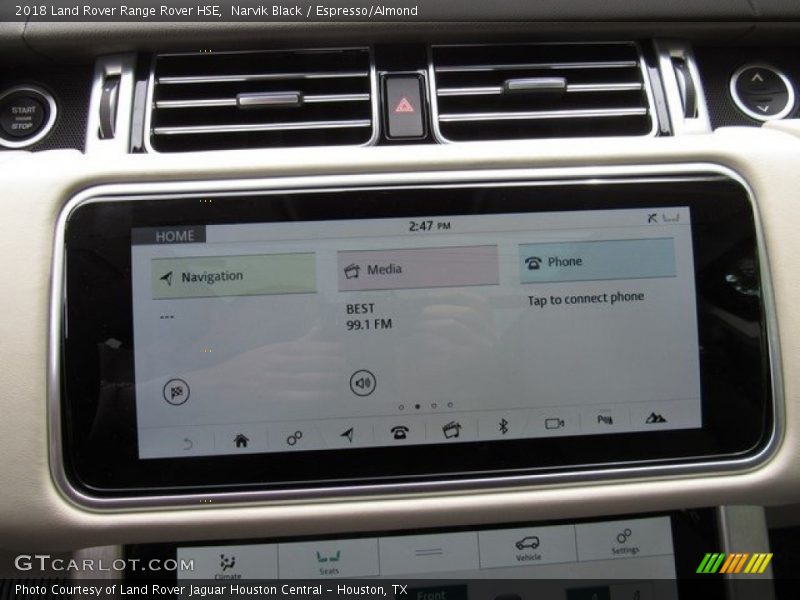 Narvik Black / Espresso/Almond 2018 Land Rover Range Rover HSE