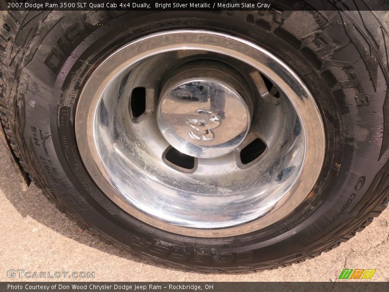 Bright Silver Metallic / Medium Slate Gray 2007 Dodge Ram 3500 SLT Quad Cab 4x4 Dually