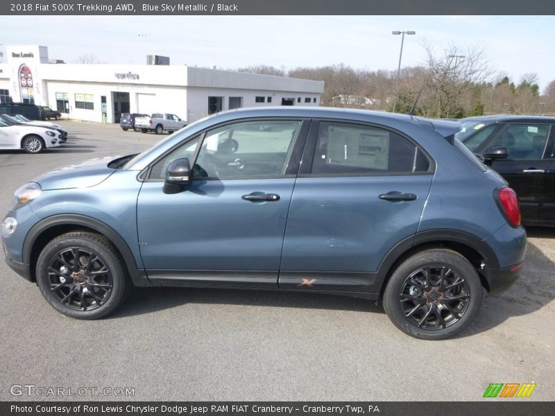 Blue Sky Metallic / Black 2018 Fiat 500X Trekking AWD