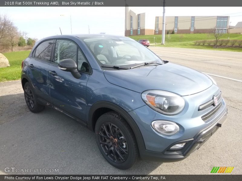 Blue Sky Metallic / Black 2018 Fiat 500X Trekking AWD