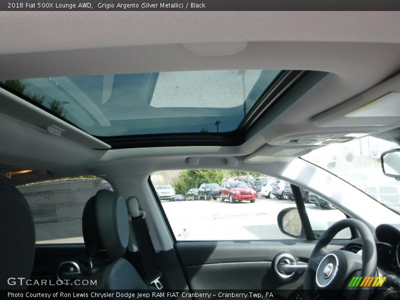 Grigio Argento (Silver Metallic) / Black 2018 Fiat 500X Lounge AWD