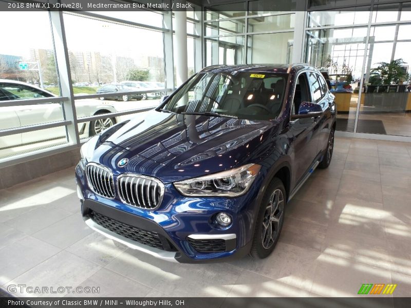 Mediterranean Blue Metallic / Black 2018 BMW X1 xDrive28i