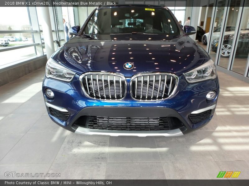 Mediterranean Blue Metallic / Black 2018 BMW X1 xDrive28i