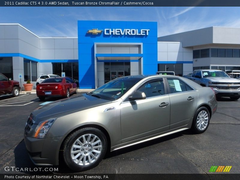 Tuscan Bronze ChromaFlair / Cashmere/Cocoa 2011 Cadillac CTS 4 3.0 AWD Sedan