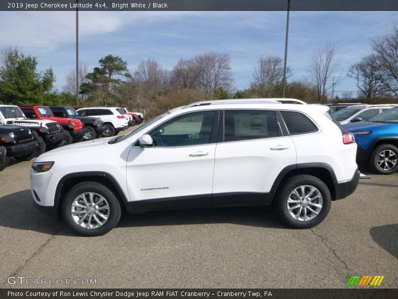 Bright White / Black 2019 Jeep Cherokee Latitude 4x4