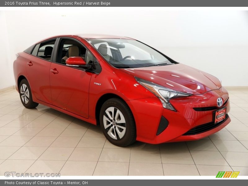 Hypersonic Red / Harvest Beige 2016 Toyota Prius Three