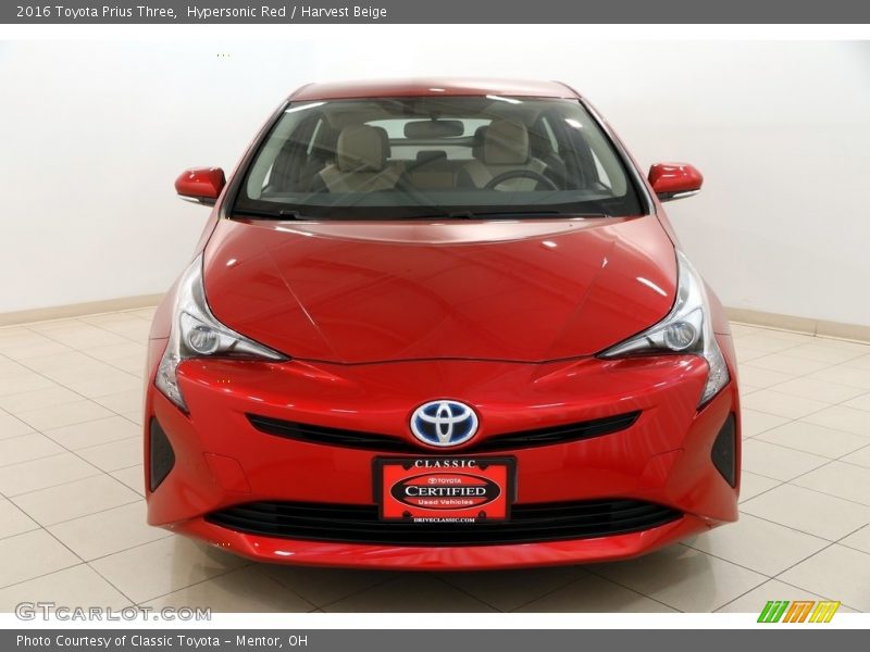 Hypersonic Red / Harvest Beige 2016 Toyota Prius Three