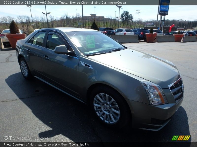 Tuscan Bronze ChromaFlair / Cashmere/Cocoa 2011 Cadillac CTS 4 3.0 AWD Sedan