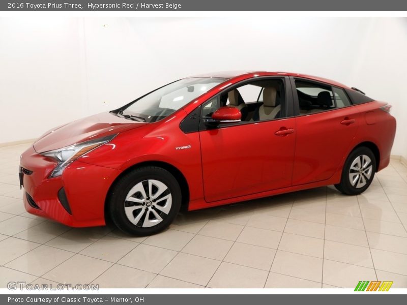 Hypersonic Red / Harvest Beige 2016 Toyota Prius Three