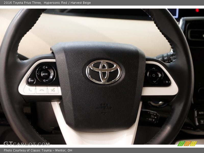 Hypersonic Red / Harvest Beige 2016 Toyota Prius Three