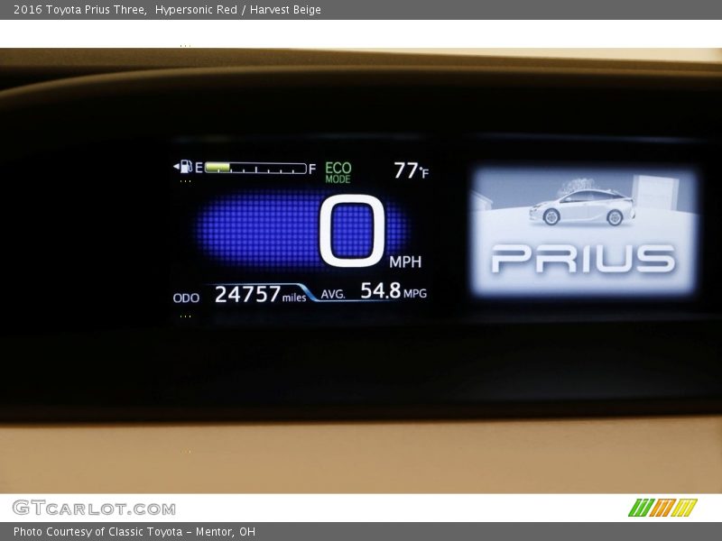 Hypersonic Red / Harvest Beige 2016 Toyota Prius Three
