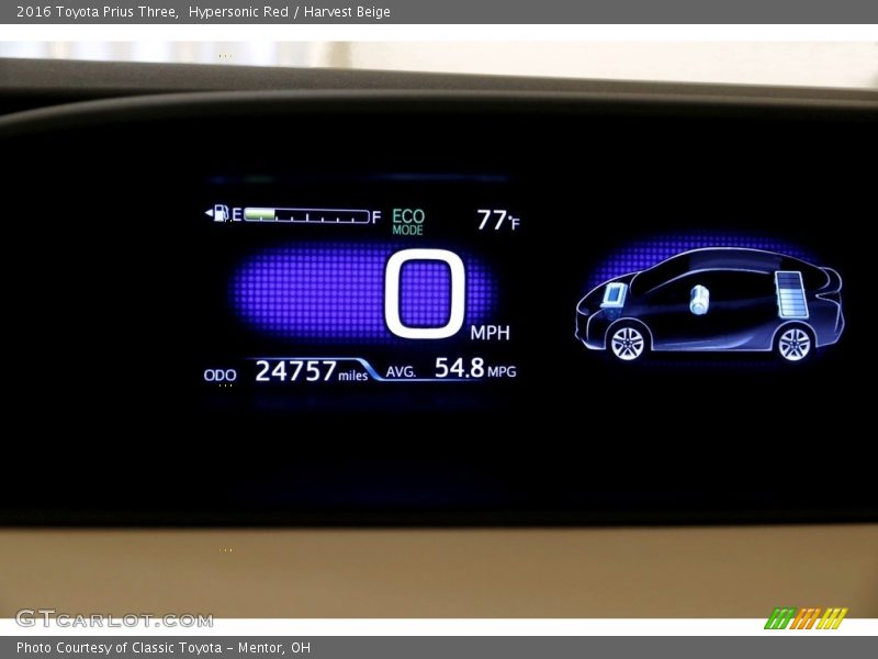 Hypersonic Red / Harvest Beige 2016 Toyota Prius Three