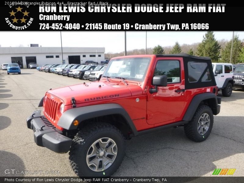Firecracker Red / Black 2018 Jeep Wrangler Rubicon 4x4