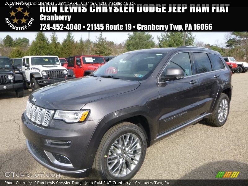 Granite Crystal Metallic / Black 2018 Jeep Grand Cherokee Summit 4x4