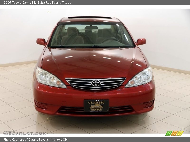 Salsa Red Pearl / Taupe 2006 Toyota Camry LE