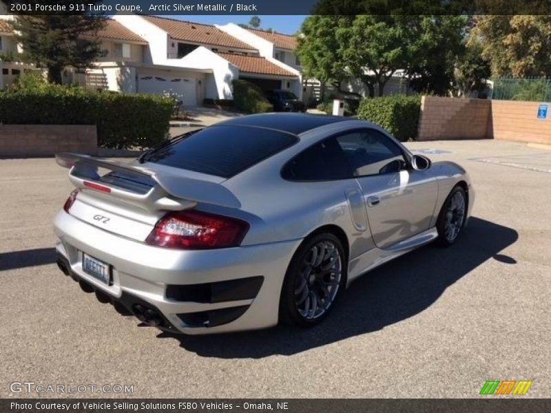 Arctic Silver Metallic / Black 2001 Porsche 911 Turbo Coupe