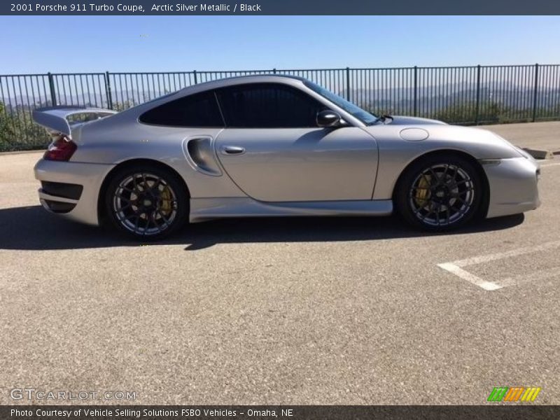 Arctic Silver Metallic / Black 2001 Porsche 911 Turbo Coupe