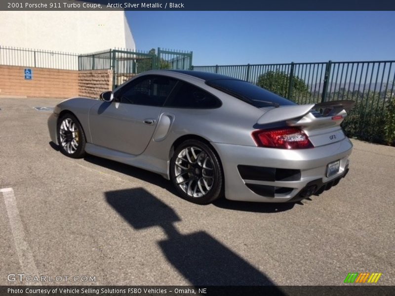 Arctic Silver Metallic / Black 2001 Porsche 911 Turbo Coupe