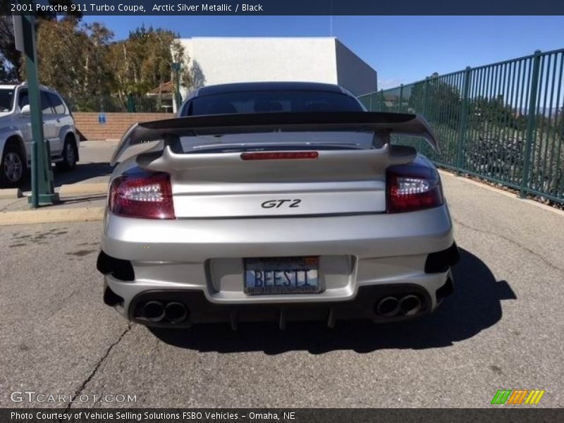 Arctic Silver Metallic / Black 2001 Porsche 911 Turbo Coupe