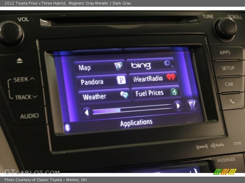 Magnetic Gray Metallic / Dark Gray 2012 Toyota Prius v Three Hybrid