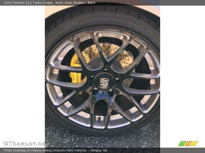Arctic Silver Metallic / Black 2001 Porsche 911 Turbo Coupe