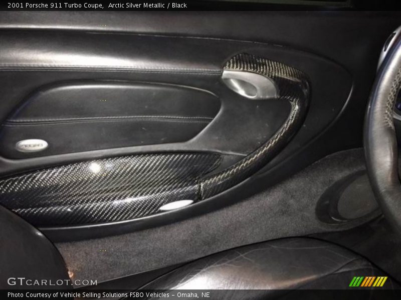 Arctic Silver Metallic / Black 2001 Porsche 911 Turbo Coupe