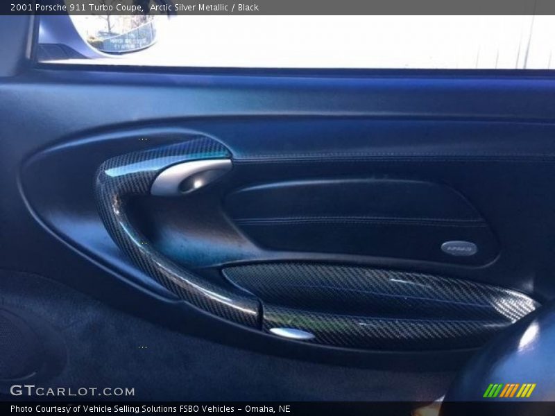 Arctic Silver Metallic / Black 2001 Porsche 911 Turbo Coupe