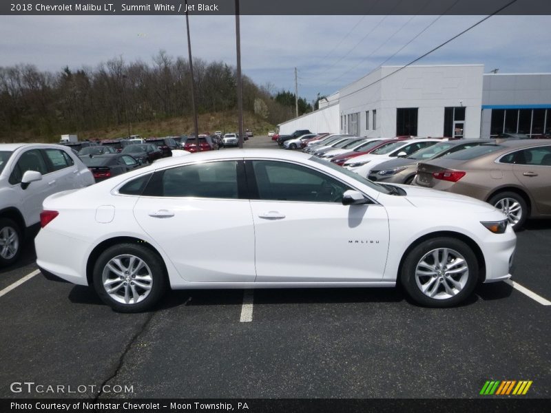 Summit White / Jet Black 2018 Chevrolet Malibu LT