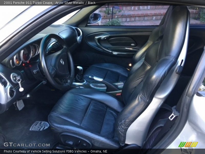 Arctic Silver Metallic / Black 2001 Porsche 911 Turbo Coupe