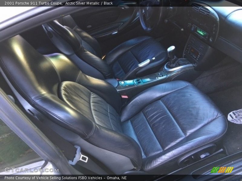 Arctic Silver Metallic / Black 2001 Porsche 911 Turbo Coupe