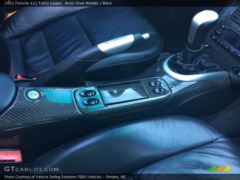 Arctic Silver Metallic / Black 2001 Porsche 911 Turbo Coupe