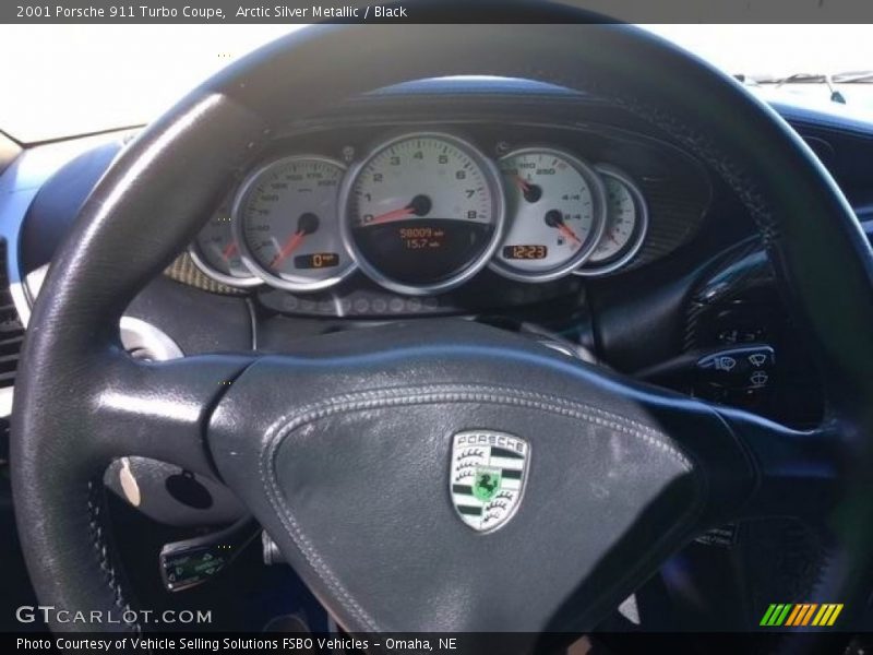 Arctic Silver Metallic / Black 2001 Porsche 911 Turbo Coupe