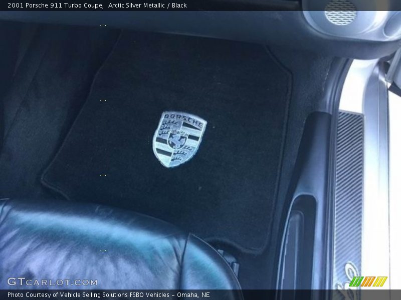 Arctic Silver Metallic / Black 2001 Porsche 911 Turbo Coupe