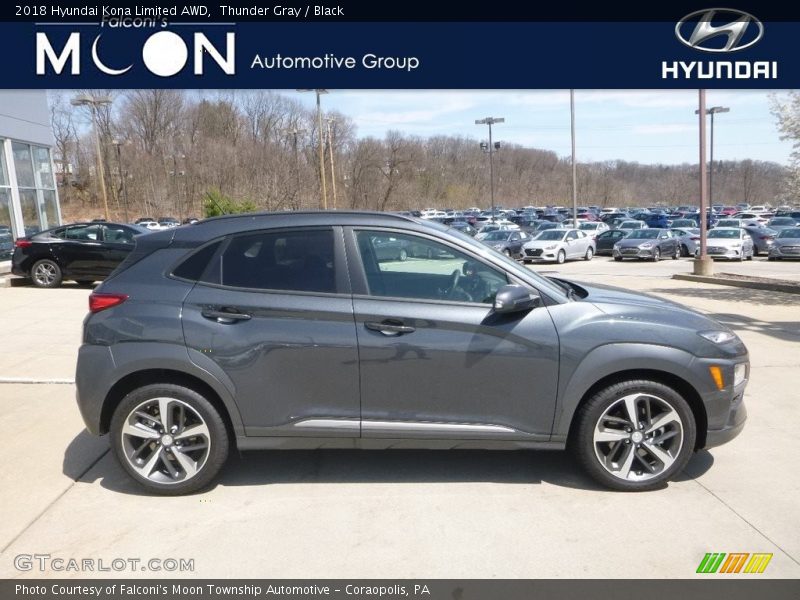 Thunder Gray / Black 2018 Hyundai Kona Limited AWD