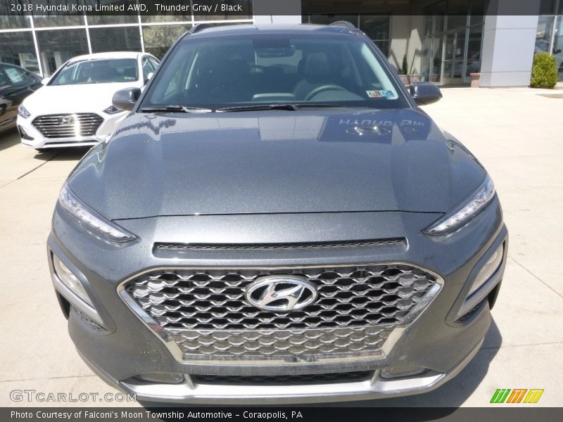 Thunder Gray / Black 2018 Hyundai Kona Limited AWD
