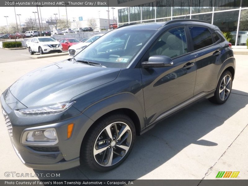 Thunder Gray / Black 2018 Hyundai Kona Limited AWD