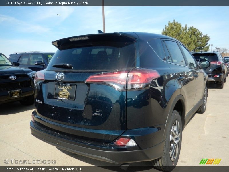 Galactic Aqua Mica / Black 2018 Toyota RAV4 LE