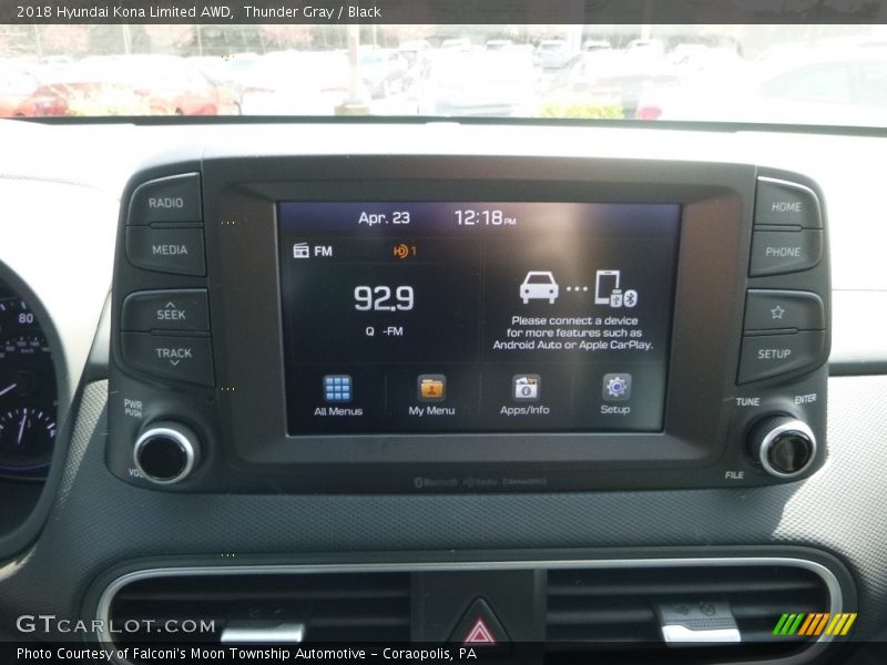 Thunder Gray / Black 2018 Hyundai Kona Limited AWD